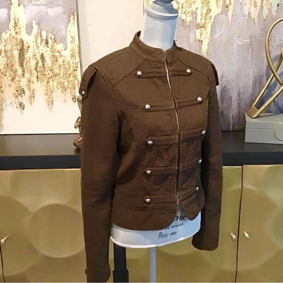 Zara Brown Military Jacket - Picture 3 of 7